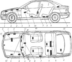Расположение номера VIN кузова BMW
